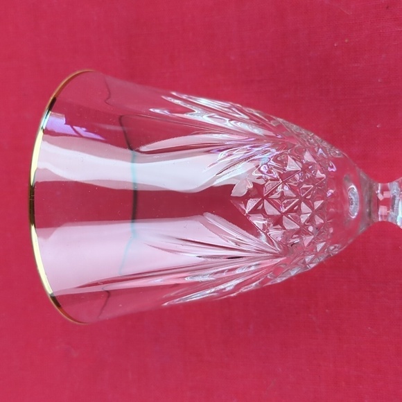 Salzburg Crystal d'Arques Gold Rimmed Goblets Set Of Four - Picture 8 of 9